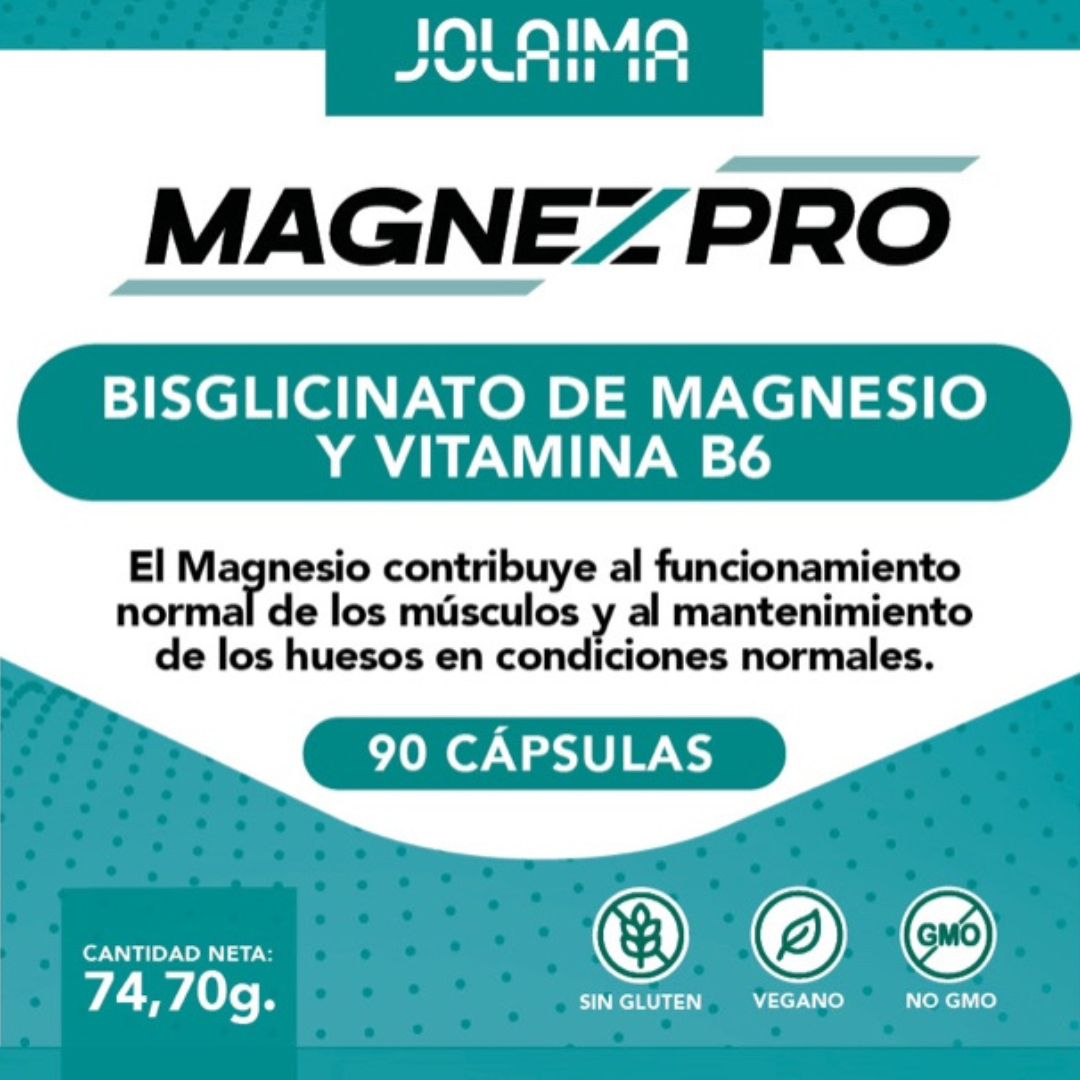Bote de MagnezPro JOLAIMA - Magnesio Bisglicinato